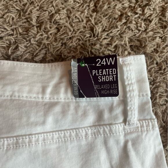 NWT! Gloria Vanderbilt White High Rise All-Around Slimming Effect Short Size 24W - Picture 10 of 12